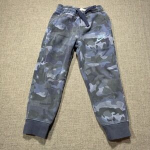 Nike Baby Boy Kids Joggers Camo Sweatpants Drawstring Blue Camo 3/4 Years
